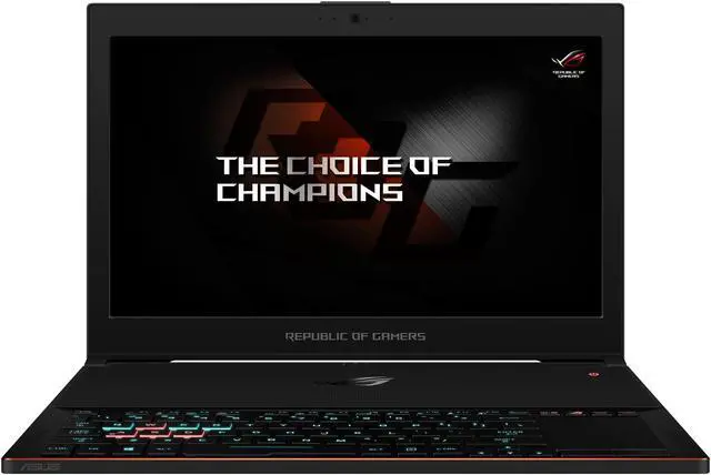 Alt view image 2 of 20 - ASUS ROG Zephyrus GX501VI-XS74 15.6" Full-HD 120 Hz Ultra-portable Intel Core i7 7th Gen 7700HQ 2.8 GHz GeForce GTX 1080 VR Ready 8 GB GDDR5X 512 GB PCIe SSD 16 GB DDR4 Memory Windows 10 Pro Gaming Laptop