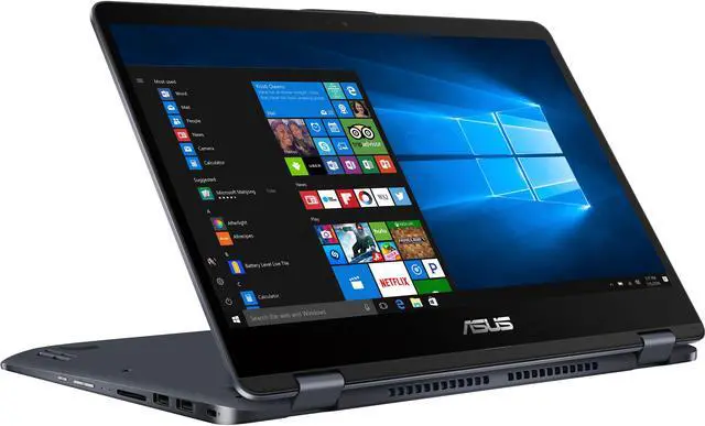 Main image of ASUS VivoBook Flip 14 TP410UA-DB71T 14" 2-in-1 Full HD Touchscreen Laptop, Intel Core i7-7500U 2.7 GHz (4M Cache, Turbo to 3.5 GHz) Processor, 8 GB DDR4 RAM, 1 TB 5400 RPM HDD. Windows 10 Home