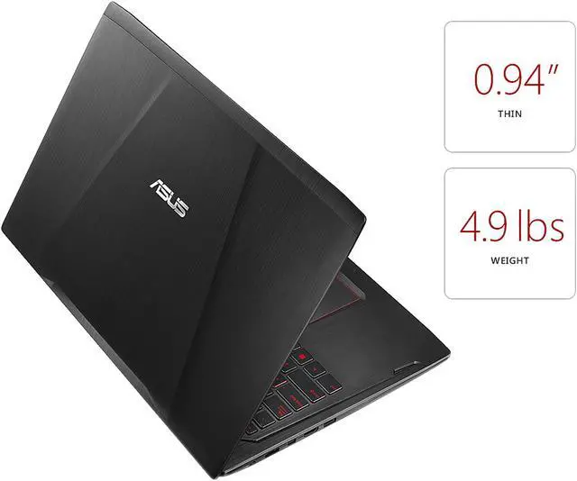 Alt view image 11 of 13 - ASUS FX502VD-NB76 15.6" FHD Gaming Laptop, 7th-Gen Core i7-7700HQ 2.8 GHz, NVIDIA GeForce GTX 1050 4 GB, 16 GB DDR4 RAM, 256 GB M.2 SSD + 1 TB 5400 RPM HDD, Dual Band 802.11ac Wi-Fi, Backlit Keyboard. -- ONLY @ NEWEGG