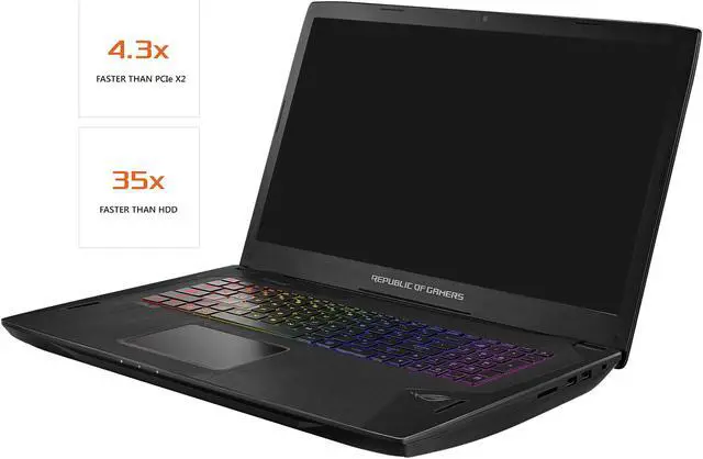 Alt view image 9 of 13 - ASUS ROG GL702VI-WB74 17.3" FHD 120 Hz Intel Core i7-7700HQ 2.80 GHz GeForce GTX 1080 8 GB VRAM 16 GB DDR4 Memory 256 GB PCIe SSD 1 TB HDD Windows 10 Home 64-Bit RBG 4-zone Keyboard Gaming Laptop