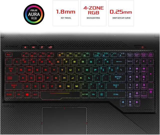 Alt view image 8 of 9 - ASUS ROG GL703VM-DB74 SCAR Edition (FPS) Gaming Laptop17.3" 120Hz Intel Core i7 7th Gen 7700HQ (2.80 GHz) NVIDIA GeForce GTX 1060 16 GB Memory 256 GB SSD 1 TB HDD Windows 10 Home 64-Bit Gaming Laptop