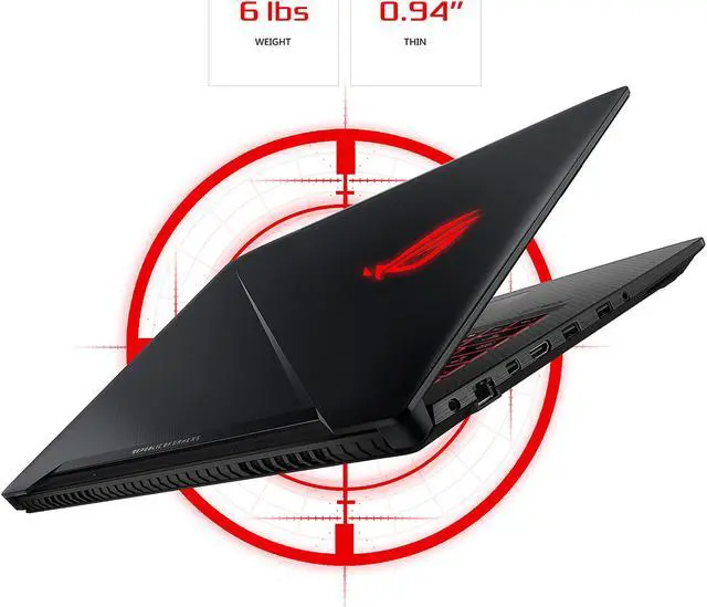 Alt view image 9 of 9 - ASUS ROG GL703VM-DB74 SCAR Edition (FPS) Gaming Laptop17.3" 120Hz Intel Core i7 7th Gen 7700HQ (2.80 GHz) NVIDIA GeForce GTX 1060 16 GB Memory 256 GB SSD 1 TB HDD Windows 10 Home 64-Bit Gaming Laptop