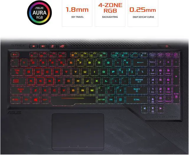 Alt view image 13 of 16 - ASUS ROG Strix Hero Edition GL503VM-DB74 15.6" 120 Hz IPS GTX 1060 Intel Core i7 7th Gen 7700HQ (2.80 GHz) 16 GB Memory 256 GB SSD 1 TB SSHD Windows 10 Home 64-Bit Gaming Laptop