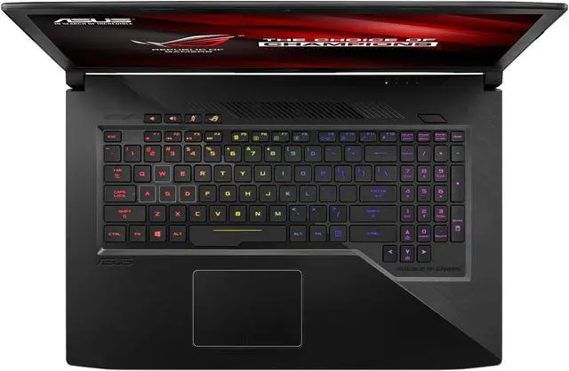 Alt view image 3 of 12 - ASUS ROG STRIX GL703VD-DB74 17.3" 1920 x 1080 Gaming Laptop, GTX 1050 4 GB, Intel Core i7-7700HQ 2.80 GHz, 16 GB DDR4, 256 GB SSD + 1 TB HDD, RGB Keyboard, Windows 10 Home