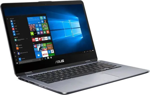 Alt view image 8 of 9 - ASUS VivoBook Flip 14 TP410UA-DB51T Includes ASUS Pen, 14" with Fingerprint Reader 2-in-1 FHD Touchscreen Laptop, Intel Core i5-7200U 2.5 GHz (Turbo to 3.1 GHz) Processor, 6 GB DDR4, 1 TB 5400 RPM HDD