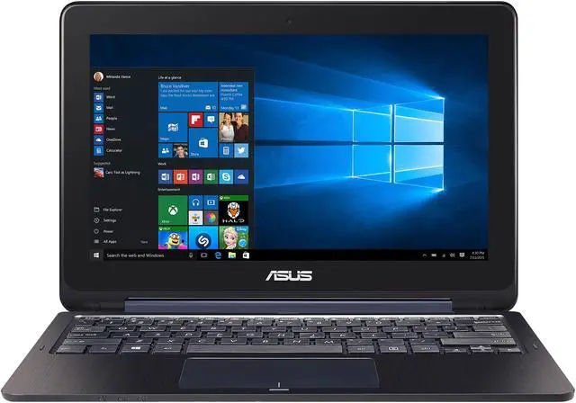 Alt view image 4 of 12 - ASUS Transformer Book TP200SA-DH01T-BL 11.6 inch display, Thin & Lightweight 2-in-1 Full HD Touchscreen Laptop, Intel Celeron 2.48 GHz Processor, 4GB RAM, 32GB eMMC Storage, Windows 10 Home, Dark Blue