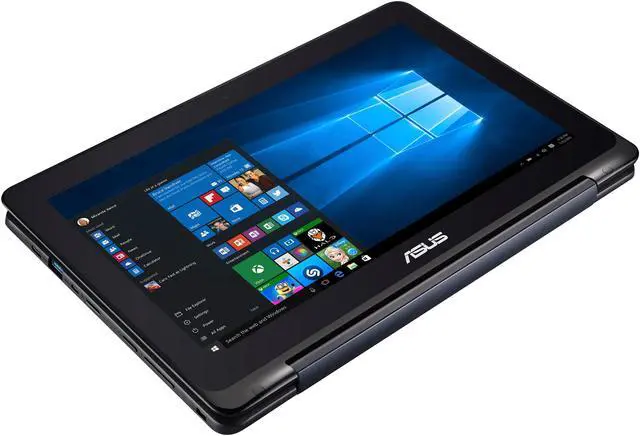 Alt view image 9 of 12 - ASUS Transformer Book TP200SA-DH01T-BL 11.6 inch display, Thin & Lightweight 2-in-1 Full HD Touchscreen Laptop, Intel Celeron 2.48 GHz Processor, 4GB RAM, 32GB eMMC Storage, Windows 10 Home, Dark Blue