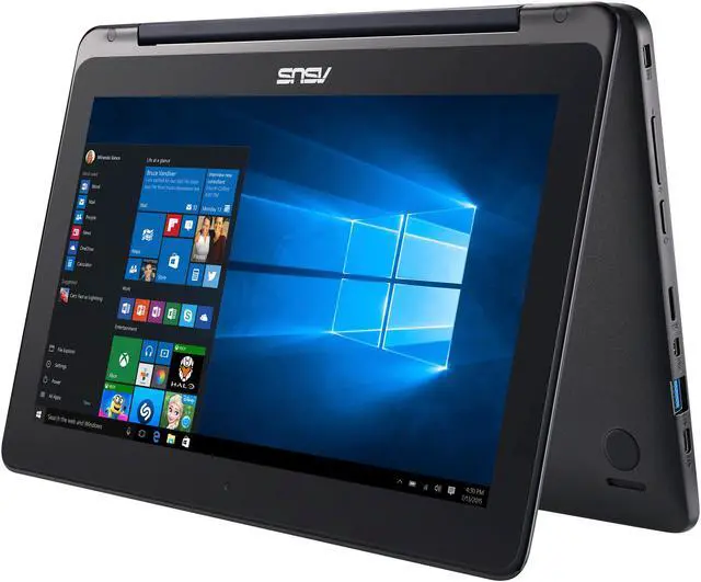 Alt view image 5 of 12 - ASUS Transformer Book TP200SA-DH01T-BL 11.6 inch display, Thin & Lightweight 2-in-1 Full HD Touchscreen Laptop, Intel Celeron 2.48 GHz Processor, 4GB RAM, 32GB eMMC Storage, Windows 10 Home, Dark Blue