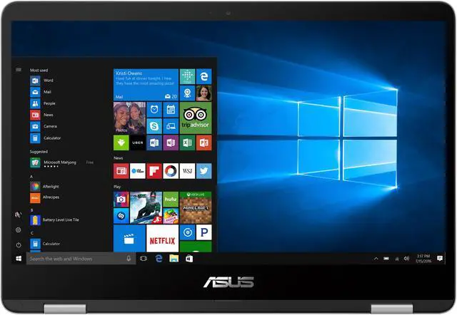 Alt view image 7 of 10 - ASUS VivoBook Flip 14 TP401CA-DHM6T 14" Thin and Lightweight 2-in-1 HD Touchscreen Laptop, Intel Core m3-7Y30 1.0 GHz Processor, 4 GB LPDDR3 RAM, 128 GB eMMC Storage, Windows 10 Home