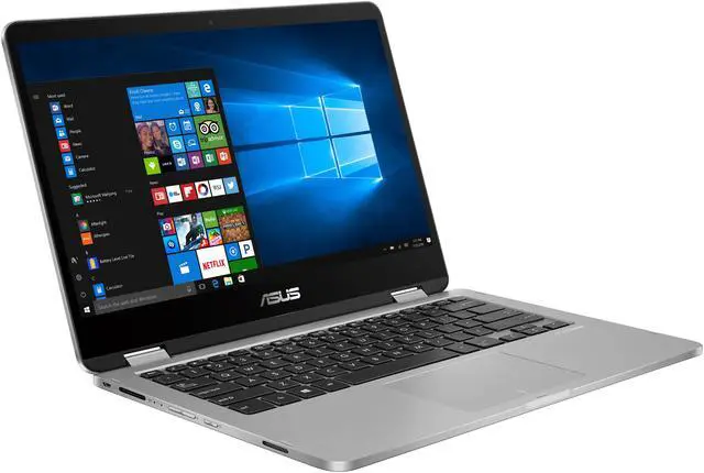 Alt view image 2 of 10 - ASUS VivoBook Flip 14 TP401CA-DHM6T 14" Thin and Lightweight 2-in-1 HD Touchscreen Laptop, Intel Core m3-7Y30 1.0 GHz Processor, 4 GB LPDDR3 RAM, 128 GB eMMC Storage, Windows 10 Home