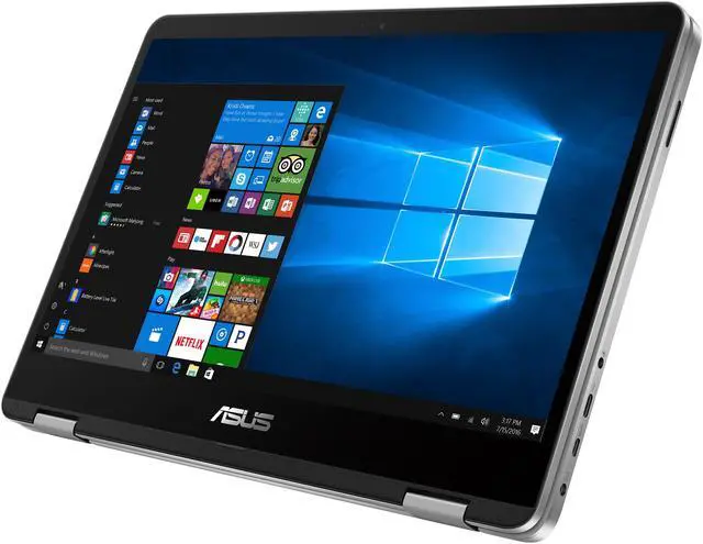 Alt view image 6 of 10 - ASUS VivoBook Flip 14 TP401CA-DHM6T 14" Thin and Lightweight 2-in-1 HD Touchscreen Laptop, Intel Core m3-7Y30 1.0 GHz Processor, 4 GB LPDDR3 RAM, 128 GB eMMC Storage, Windows 10 Home
