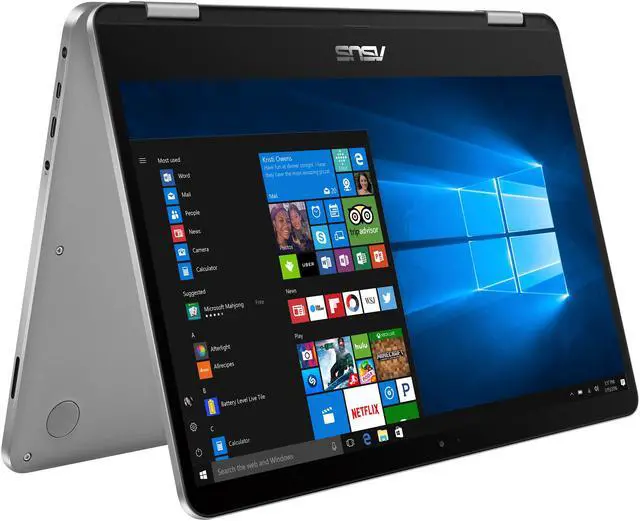 Alt view image 3 of 10 - ASUS VivoBook Flip 14 TP401CA-DHM6T 14" Thin and Lightweight 2-in-1 HD Touchscreen Laptop, Intel Core m3-7Y30 1.0 GHz Processor, 4 GB LPDDR3 RAM, 128 GB eMMC Storage, Windows 10 Home
