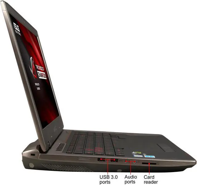 Alt view image 4 of 8 - ASUS ROG - 17.3" GeForce GTX 1080 - Intel Core i7-7820HK  - 32GB Memory - 512 GB SSD - Windows 10 Pro 64-Bit - Gaming Laptop - (G701VI-XS72K )