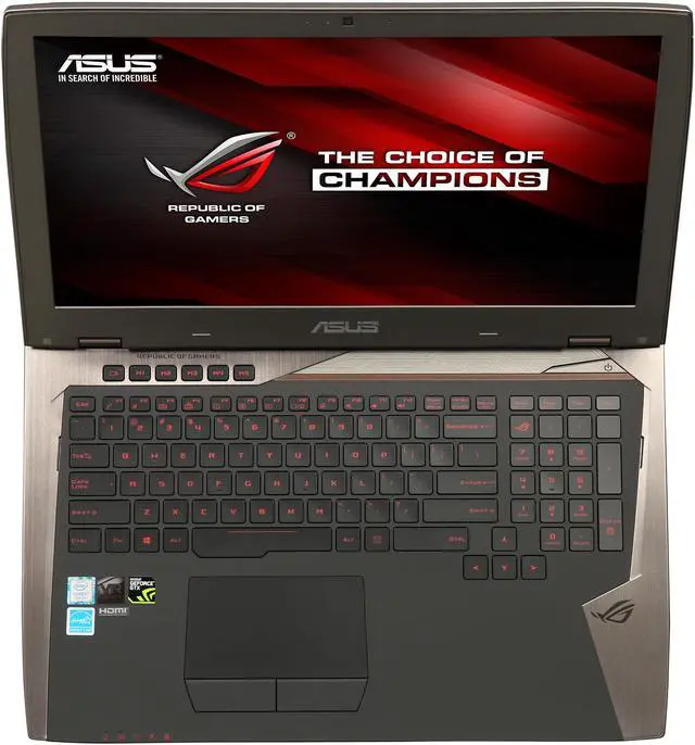 Alt view image 6 of 8 - ASUS ROG - 17.3" GeForce GTX 1080 - Intel Core i7-7820HK  - 32GB Memory - 512 GB SSD - Windows 10 Pro 64-Bit - Gaming Laptop - (G701VI-XS72K )