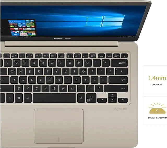 Alt view image 7 of 10 - ASUS VivoBook S S410UQ-NH74 14" Thin and Lightweight Full HD Laptop, Intel Core i7-8550U 1.8 GHz Quad-Core Processor, NVIDIA GeForce 940MX, 8 GB DDR4, 256 GB SSD, ASUS NanoEdge Bezel, Windows 10 Home, Backlit Keyboard
