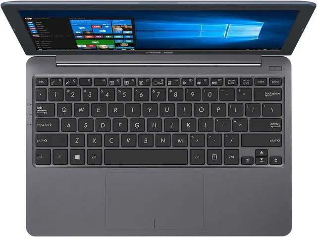Alt view image 3 of 7 - ASUS Laptop Intel Celeron N3350 4GB Memory 64 GB eMMC SSD Intel HD Graphics 500 11.6" Non-Touch Screen Windows 10 in S mode E203NA-YS02