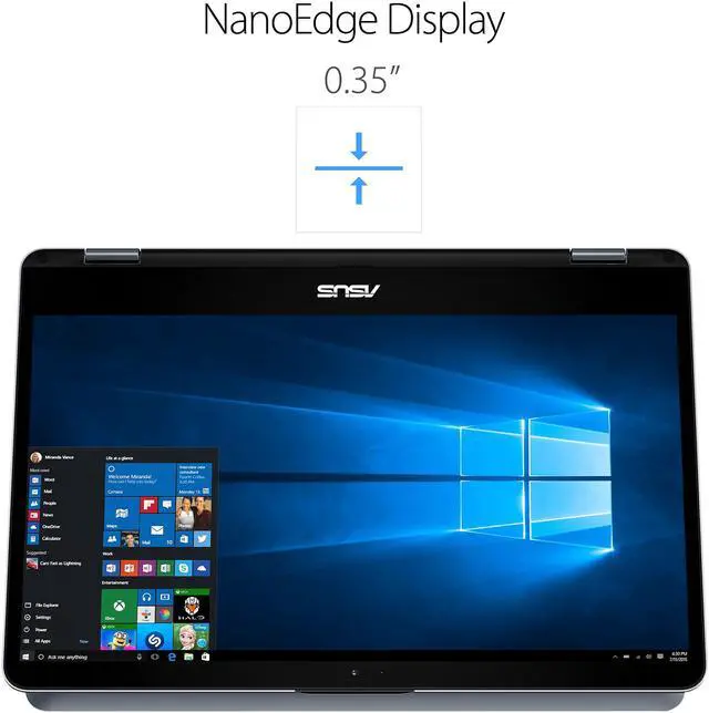 Alt view image 2 of 5 - ASUS VivoBook Flip 14 TP410UA-DS71T 14" Thin and Lightweight 2-in-1 FHD Touchscreen Laptop, Intel Core i7-8550U 1.8 GHz Processor, 8 GB DDR4 RAM, 1 TB 5400 RPM SSHD, Windows 10 Home, Stylus Included