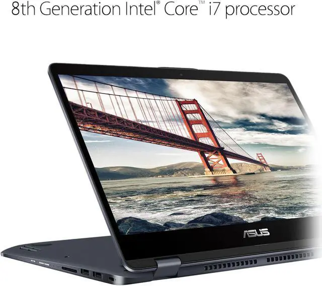 Alt view image 5 of 5 - ASUS VivoBook Flip 14 TP410UA-DS71T 14" Thin and Lightweight 2-in-1 FHD Touchscreen Laptop, Intel Core i7-8550U 1.8 GHz Processor, 8 GB DDR4 RAM, 1 TB 5400 RPM SSHD, Windows 10 Home, Stylus Included