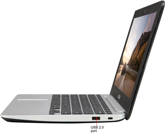 Alt view image 2 of 8 - ASUS C200MA-DS01/C Grade C Chromebook Intel Celeron N2830 (2.16 GHz) 2 GB Memory 16 GB eMMC 11.6" Chrome OS