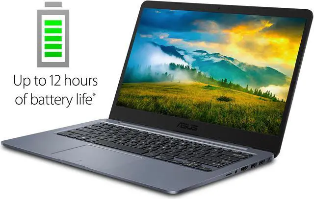 Alt view image 11 of 15 - ASUS Laptop E406 14" Thin and Light Laptop, Intel Celeron N3060 (up to 2.48 GHz), 4 GB DDR3 RAM, 64 GB eMMC Storage, 14" FHD NanoEdge Display, 802.11ac Wi-Fi, Windows 10, E406SA-DS04