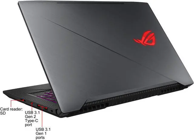 Alt view image 19 of 19 - ASUS ROG Strix Scar Edition 17.3" Gaming Laptop, 8th-Gen 6-Core Intel Core i7-8750H Processor (Up to 3.9 GHz), GeForce GTX 1070 8 GB, 144 Hz 3 ms Display, 16 GB DDR4, 256 GB PCIe SSD + 1 TB SSHD