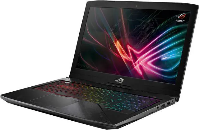 Main image of ASUS ROG Strix Hero Edition 15.6" Gaming Laptop, 8th-Gen Intel Core i5-8300H Processor (Up to 3.9 GHz), GeForce GTX 1050 Ti 4 GB, 120 Hz 3 ms Display, 8 GB DDR4, 128 GB PCIe SSD + 1 TB SSHD, RGB Keyboard