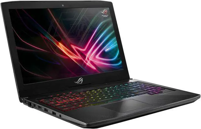 Alt view image 3 of 15 - ASUS ROG Strix Hero Edition 15.6" Gaming Laptop, 8th-Gen Intel Core i5-8300H Processor (Up to 3.9 GHz), GeForce GTX 1050 Ti 4 GB, 120 Hz 3 ms Display, 8 GB DDR4, 128 GB PCIe SSD + 1 TB SSHD, RGB Keyboard