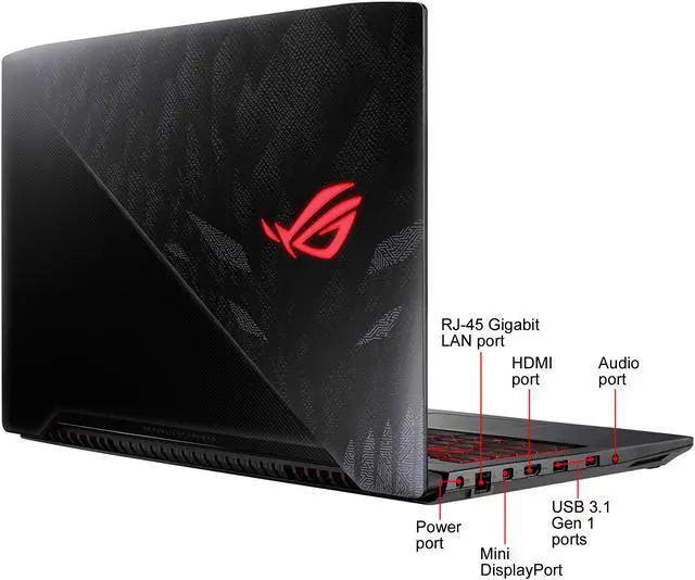 Alt view image 14 of 15 - ASUS ROG Strix Hero Edition 15.6" Gaming Laptop, 8th-Gen Intel Core i5-8300H Processor (Up to 3.9 GHz), GeForce GTX 1050 Ti 4 GB, 120 Hz 3 ms Display, 8 GB DDR4, 128 GB PCIe SSD + 1 TB SSHD, RGB Keyboard
