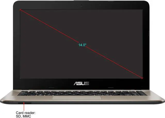 Alt view image 10 of 11 - ASUS VivoBook  AMD A9-9425 Dual Core Processor (Boost up to 3.7 GHz) with Radeon R5 Graphics, 8 GB DDR4 RAM, 256 GB SSD, 14" FHD Display Windows 10, F441BA-DS95 Light and Powerful Laptop,