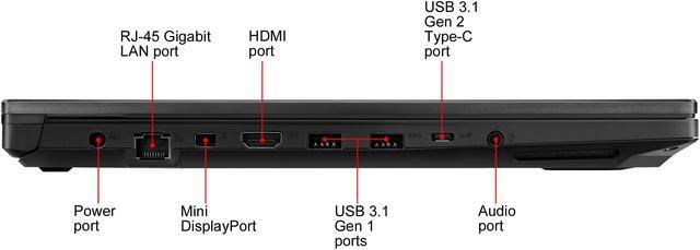 Alt view image 18 of 18 - ASUS GL504GM-DS74 ROG Strix Hero II Gaming Laptop, 15.6" 144 Hz IPS-Type Slim Bezel Display, GeForce GTX 1060 6 GB, Intel Core i7-8750H (up to 3.9 GHz), 256 GB PCIe SSD + 1 TB HDD, 16 GB Memory