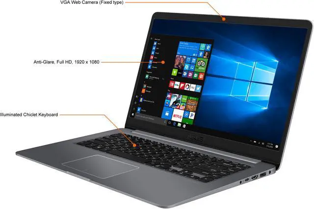 Alt view image 2 of 12 - ASUS VivoBook S Intel Core i5-8250U Processor, 8 GB DDR4 RAM, 256 GB SSD, NVIDIA GeForce MX150 15.6" FHD WideView Display, ASUS NanoEdge Bezel, Metal Cover, FingerPrint Ultra Thin and Portable Laptop