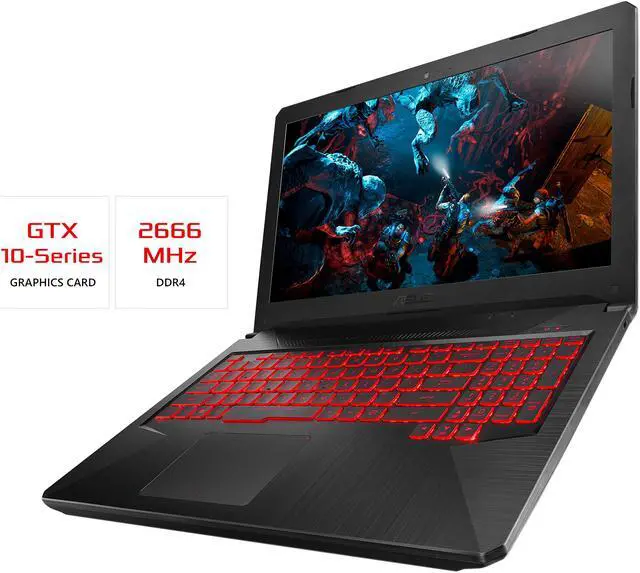 Alt view image 10 of 14 - ASUS TUF FX504GE-US52 15.6" IPS FHD GeForce GTX 1050Ti 4GB VRAM Quad Core Intel i5-8300H 8GB RAM 1TB FireCuda SSHD Windows 10 Home Gaming Laptop