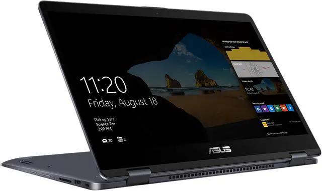 Alt view image 2 of 3 - ASUS VivoBook Flip Intel Core i7-8550U 16GB Memory 128 GB SSD 1TB HDD NVIDIA GeForce 940MX 15.6" Touch Screen 1920 x 1080 Convertible 2-in-1 Laptop Windows 10 Home 64-Bit TP510UQ-IH74T