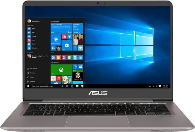Alt view image 2 of 15 - ASUS ZenBook UX410UA-AS74 Ultra-Slim Laptop 14" FHD IPS WideView Display, Intel Core i7-8550U Up to 4.00 GHz Processor, 8 GB DDR4, 128 GB SSD + 1 TB HDD, Windows 10, Backlit Keyboard, 3.10 lbs. Quartz Grey