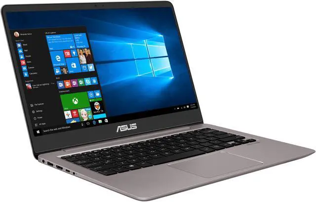 Alt view image 3 of 15 - ASUS ZenBook UX410UA-AS74 Ultra-Slim Laptop 14" FHD IPS WideView Display, Intel Core i7-8550U Up to 4.00 GHz Processor, 8 GB DDR4, 128 GB SSD + 1 TB HDD, Windows 10, Backlit Keyboard, 3.10 lbs. Quartz Grey