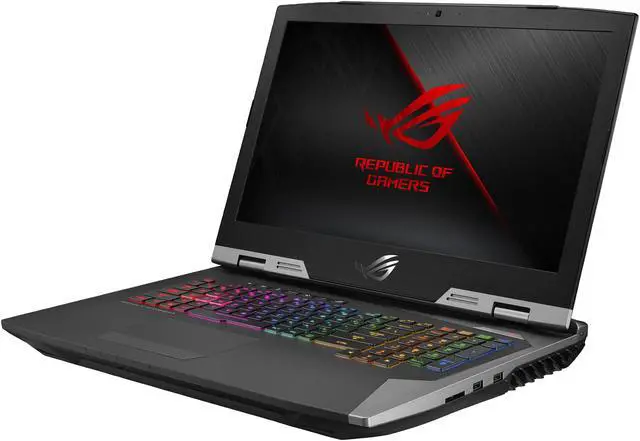 Alt view image 2 of 15 - ASUS ROG G703GI-XS71 17.3" 144 Hz Intel Core i7 8th Gen 8750H (2.20 GHz) NVIDIA GeForce GTX 1080 16 GB Memory 256 GB SSD 2 TB SSHD Windows 10 Pro 64-bit Gaming Laptop