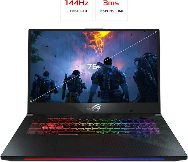 Alt view image 13 of 17 - ROG Strix SCAR II Gaming Laptop, 17.3" 144 Hz 3 ms IPS, Intel Core i7-8750H, GeForce GTX 1060 6 GB, 16 GB DDR4, 256 GB PCIe SSD + 1 TB HDD - GL704GM-DH74