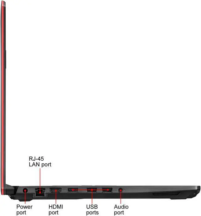 Alt view image 13 of 13 - ASUS TUF FX504GM-WH51 15.6" IPS FHD, Quad Core Intel i5-8300H NVIDIA GeForce GTX 1060 256 GB SSD 8 GB Memory Windows 10 Home VR Ready Gaming Laptop