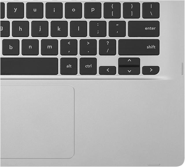 Alt view image 6 of 15 - ASUS Chromebook C523NA-DH02 15.6" HD NanoEdge Display with 180 Degree Hinge Intel Dual Core Celeron Processor, 4 GB RAM, 32 GB eMMC, Silver Color