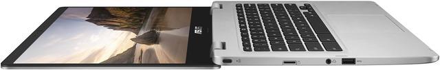 Alt view image 7 of 15 - ASUS Chromebook C523NA-DH02 15.6" HD NanoEdge Display with 180 Degree Hinge Intel Dual Core Celeron Processor, 4 GB RAM, 32 GB eMMC, Silver Color