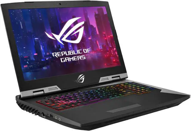 Alt view image 2 of 20 - ASUS - Gaming Laptop - 17.3" FHD IPS-type 144 Hz G-Sync, Intel Core i7-8750H, NVIDIA GeForce RTX 2080, 16 GB DDR4 RAM, 512 GB SSD, 1 TB SSHD, Per-Key RGB, Windows 10 Pro, ROG G703GX (G703GX-XS71)