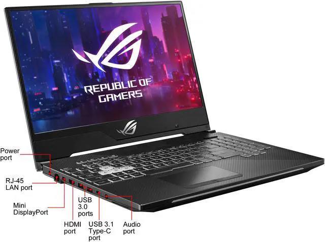 Alt view image 17 of 19 - ASUS - Gaming Laptop - 15.6" 144 Hz IPS-type - Intel Core i7-8750H - NVIDIA GeForce RTX 2070 - 16 GB RAM - 512 GB SSD - RGB Keyboard - Windows 10 - ROG Strix Scar II (GL504GW-DS74)