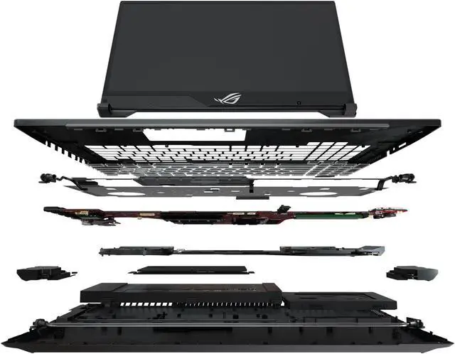 Alt view image 10 of 15 - ASUS ROG Strix SCAR II Gaming Laptop, 17.3” 144Hz IPS-Type FHD, NVIDIA GeForce RTX 2070 8GB, Intel Core i7-8750H CPU, 16GB DDR4 RAM, 512GB PCIe SSD + 1TB SSHD, RGB KB, Windows 10 - GL704GW-DS76