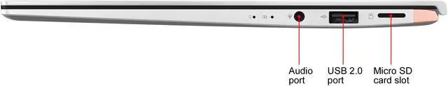 Alt view image 17 of 18 - ASUS ZenBook 14 Ultra-Slim Laptop 14" Full HD NanoEdge Bezel, Intel Core i5-8265U (Whiskey Lake), 8 GB RAM, 256 GB PCIe SSD, Backlit KB, NumberPad, Windows 10 Pro - UX433FA-XH54, Icicle Silver