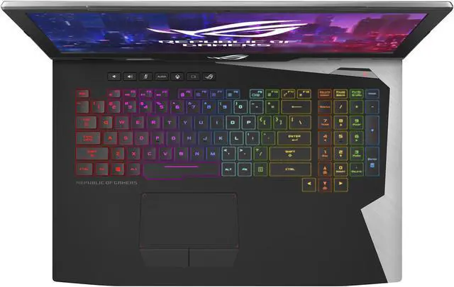 Alt view image 6 of 20 - ASUS ROG G703GX Desktop Replacement Gaming Laptop, GeForce RTX 2080, 17.3” FHD 144Hz G-SYNC, Intel Core i9-8950HK CPU, 32GB DDR4, 1.5TB PCIe SSD (RAID 0), Per-Key RGB, Windows 10 Pro - G703GX-XS98K