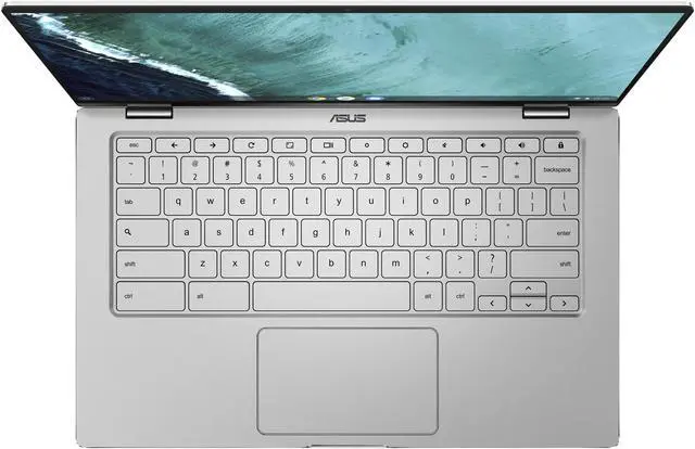 Alt view image 6 of 14 - ASUS Chromebook Flip C434 2-in-1 Laptop 14" Touchscreen Full HD 4-Way NanoEdge, Intel Core m3-8100Y Processor, 4 GB RAM, 64 GB eMMC Storage, All-Metal Body, Backlit KB, Silver, Chrome OS, C434TA-DSM4T