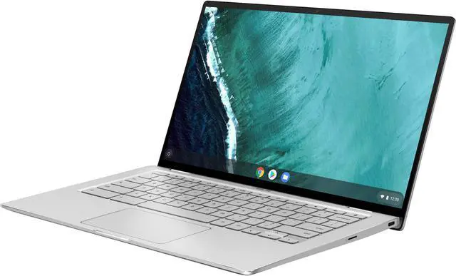 Alt view image 4 of 14 - ASUS Chromebook Flip C434 2-in-1 Laptop 14" Touchscreen Full HD 4-Way NanoEdge, Intel Core m3-8100Y Processor, 4 GB RAM, 64 GB eMMC Storage, All-Metal Body, Backlit KB, Silver, Chrome OS, C434TA-DSM4T
