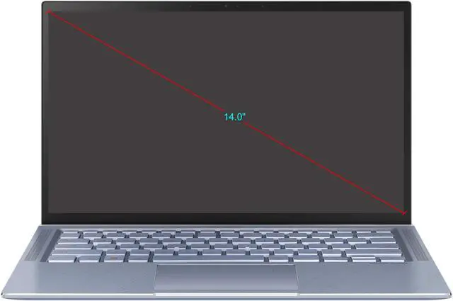Alt view image 3 of 19 - ASUS ZenBook 14, Intel Core Whiskey Lake i7-8565U, 8 GB RAM, 512 GB NVMe PCIe SSD, Wi-Fi 5, Windows 10, Silver Blue, Ultra Thin and Light Laptop, 4-Way NanoEdge 14" FHD UX431FA-ES74