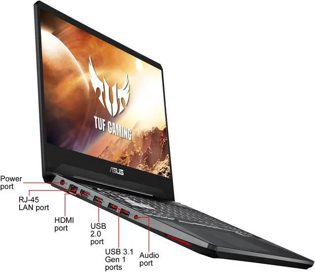 Alt view image 15 of 15 - ASUS - Gaming Laptop - 15.6" 120 Hz IPS-type - AMD Ryzen 7 3750H (up to 4.0 GHz) - NVIDIA GeForce GTX 1650 - 8 GB RAM - 512 GB SSD - Gigabit Wi-Fi 5 - Windows 10 Home - TUF (FX505DT-EB73)