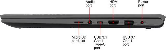 Alt view image 19 of 19 - ASUS VivoBook F512 Thin & Light Laptop, 15.6" FHD NanoEdge WideView, AMD R5-3500U, 8 GB DDR4, 128 GB SSD + 1 TB HDD, Backlit KB, Fingerprint, Windows 10, Slate Grey, F512DA-EB55 - OEM